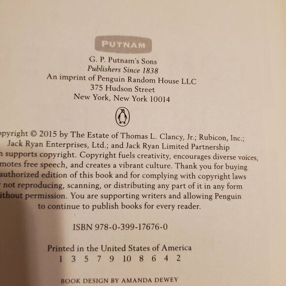 Tom Clancy Commander in Chief hardcover book - Picture 8 of 8